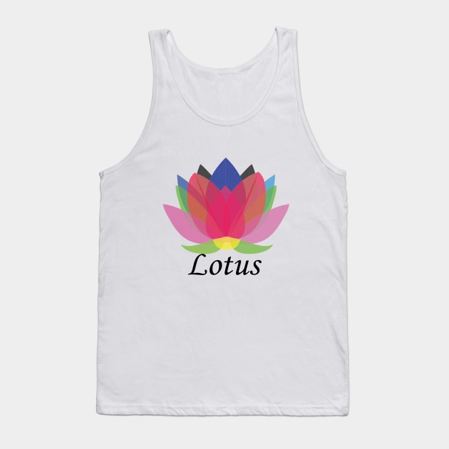 Colorful Lotus Tank Top by Gaming girly arts